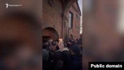Armenia - Priests are not allowed to enter a church in Talin occupied by a defrocked cleric, January 6,2026