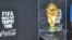 Fifa trophy in Coca Cola promoting action