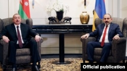 Azərbaycan prezidenti İlham Əliyev və Ermənistanın baş naziri Nikol Pashinian Vyana görüşü zamanı