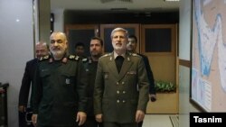 Top IRGC commander, Hossein Salami (L) and Minister of Defense Amir Hatami. July 24, 2019