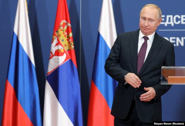 Президент Росії Владімір Путін. Белград, 17 січня 2019 року