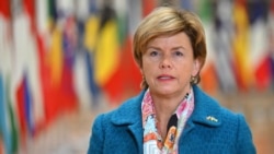 Міністерка закордонних справ Латвії Байба Браже у штаб-квартирі Європейської ради в Брюсселі, Бельгія, 27 січня 2025 року