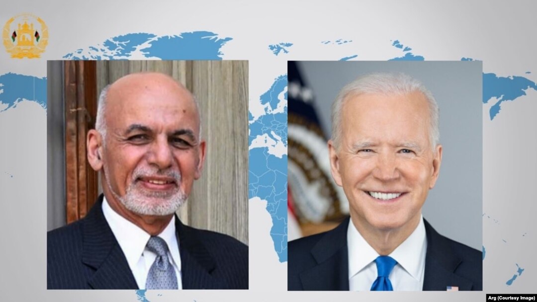 Afghan President Ashraf Ghani and U.S. President Joe Biden (file photo)