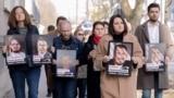 Lithuania - Picket near the Belarusian Embassy in Vilnius on the second anniversary of Siarhiej Tsikhanouski's incommunicado 