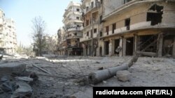 Destruction in the east of Aleppo, where rebels and Assad forces fought hard battles for years. October 18th 2016. 