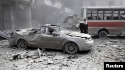 Սիրիա - Հալեպի թաղամասերից մեկը ռմբակածությունից հետո, արխիվ