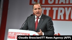 Premierul suedez şi liderul Partidului Social-Democrat Stefan Löfven