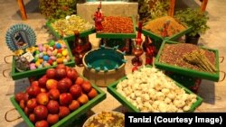 Norooz (Norouz, Nowruz,) decoration at a market in Tehran, 11Mar2016