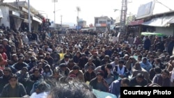 A large protest of the Pashtun Tahafuz Movement in Loralai, a city in the southwestern province of Balochistan.