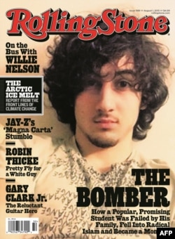 "Rolling Stone's" August cover featuring Dzhokhar Tsarnaev (click to enlarge)