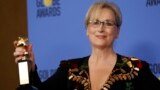 Meryl Streep cu premiul Cecil B. DeMille la ceremonia din Beverly Hills, California