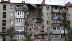 Разрушения в Славянске, 15 июля 2014 года