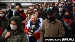 Marș de protest anti-Lukașenka în Minsk, 25 octombrie 2020