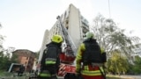 Residential building following a Russian drone strike in Kharkiv on July 7, 2025, amid the Russian invasion in Ukraine.