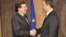 Premierul Vlad Filat și președintele UE, Jose Manuel Barroso la întîlnirea de la Bruxelles, în februarie 2011