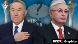 Ղազախստանի առաջին նախագահ Նուրսուլթան Նազարբաև և գործող նախագահ Կասիմ-Ժոմարտ Տոկաև, կոլաժ