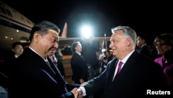 Orbán Viktor fogadja Hszi Csin-pinget Budapesten 2024. május 8-án