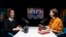 Violeta Stratan, invitata podcastului „Laboratorul Social”, și gazda acestuia, Victoria Coroban, în studioul Europei Libere de la Chișinău.