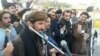 FILE: Manzoor Pashteen addressing a Pashtun Tahafuz Movement protest gathering in westren Pakistani city of Zhob on March 3. 