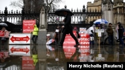 Противники Brexit перед будинком британського парламенту. Лондон, 12 березня 2019 року