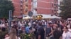 Protest u Novom Sadu nakon što je obustavljeno suđenje četvorici naprednjaka prethodno okrivljenih za prebijanje studenata, 15. jul 2025.
