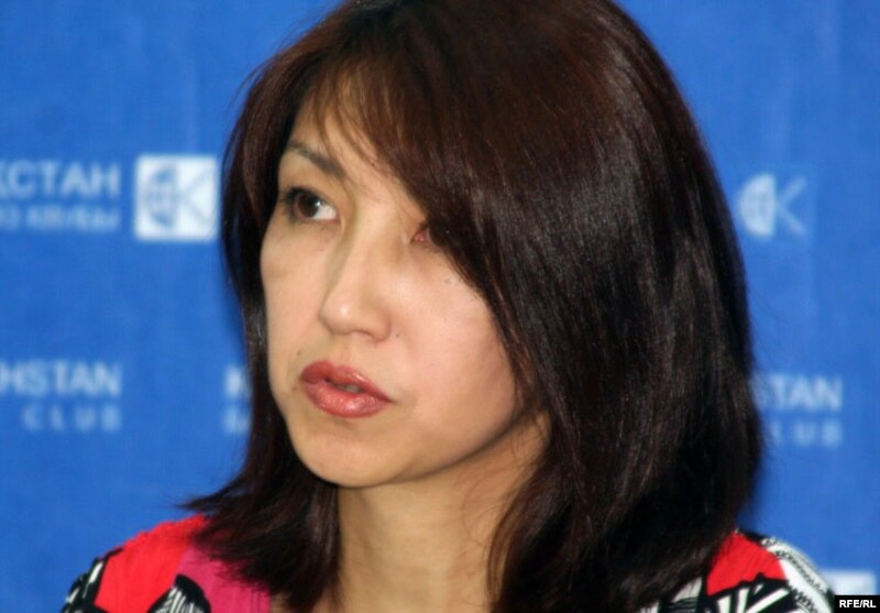 Мейраш Туржанова, жена арестованного бизнесмена Серика Туржанова. Алматы, 3 июля 2009 года.
