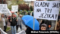 Protesti u Sarajevu 9. aprila 2014. 