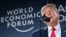 US President Donald Trump speaks during a reception with business leaders on the sidelines of the World Economic Forum (WEF) annual meeting in Davos on January 21, 2026.