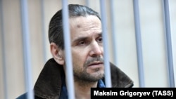 Boris Grits attends a court hearing in Moscow on January 18.