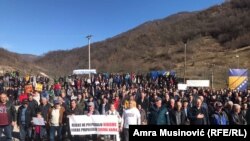 Bosna i Hercegovina, protest građana protiv izgradnje malih hidroelektrana na reci Neretvici, na jugu BiH, 22. februara 2020.