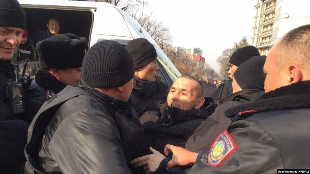 Задержания на митинге оппозиции, Алма-Ата, 22 февраля 2020 года