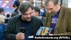 Прем’єра фільму «Плем’я», 11 вересня 2014 року. Мирослав Слабошпицький (ліворуч)