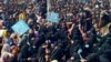 People from the Baluch community take part in a demonstration demanding greater rights in Gwadar of Pakistan's Balochistan Province on July 28.