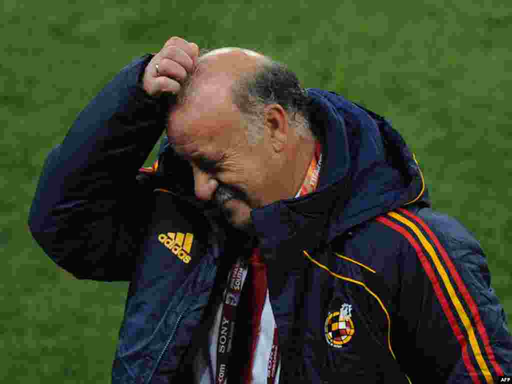 Тренеру испанцев Висенте дель Боске пора расслабиться: его команда - чемпион мира! - Матчем между сборными Испании и Голландии завершился 19-й чемпионат мира по футболу. Испанцы – впервые в истории этой страны – завоевали Кубок мира, вырвав победу на последних минутах дополнительного времени. А в историческом противостоянии между Европой и Южной Америкой вперед вышел Старый континент – 10:9.