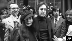John Lennon és Yoko Ono New Yorkban 1972. április 18-án.