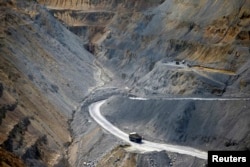 A road leads into the open copper pit in Bor, which Zijin took over in 2018. (file photo)