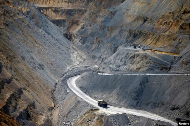 A road leads into the open copper pit in Bor, which Zijin took over in 2018. (file photo)