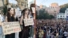 Ukraine - Kyiv/Lviv - Protests spread across Ukraine on July 17, two days after defense minister Mykhaylo Fedorov was sacked. - screen grab