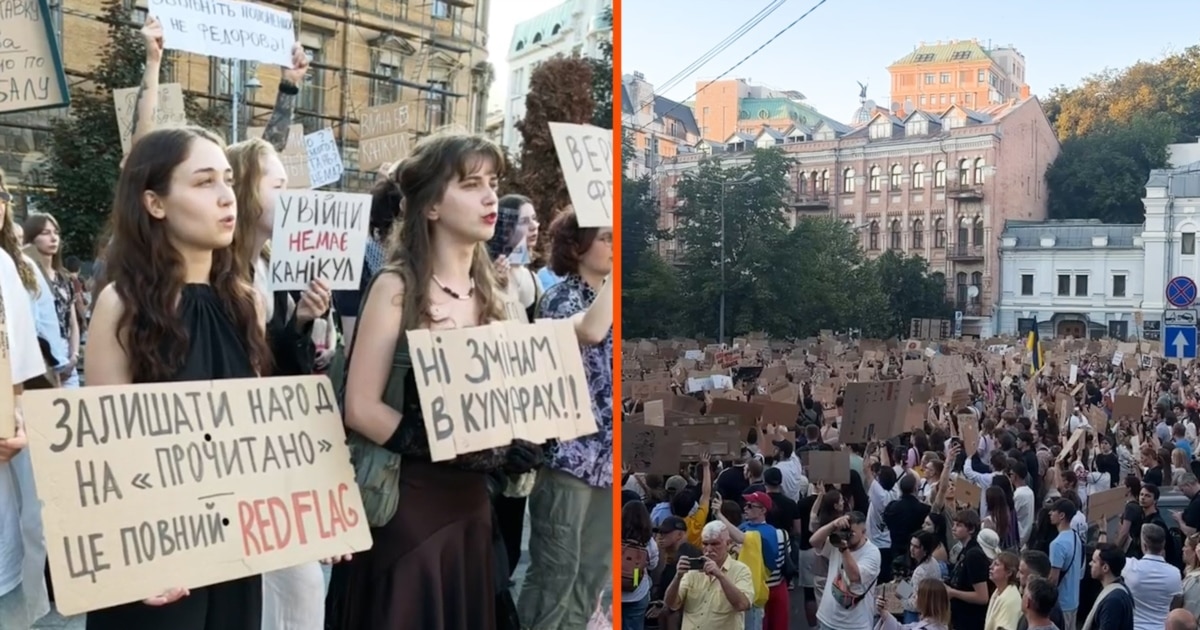 Ukrainians Protest For A Second Day Over Defense Minister's Dismissal