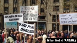 Protest penzionera u Beogradu