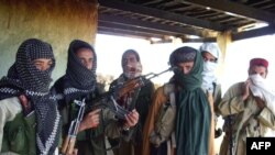 Armed Taliban militants in the Orakzai tribal district of Pakistan