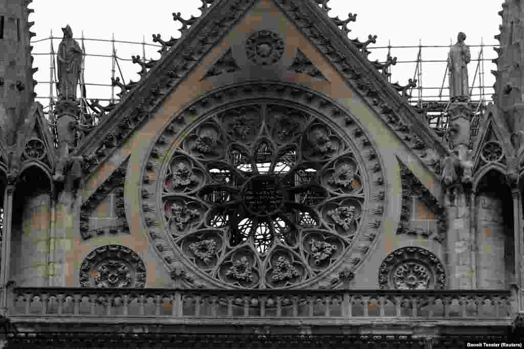 Fire devastated large parts of the cathedral.