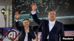 Бидзина Иванишвили жана Гиорги Квирикашвили 2016-жылдын 8-октябрындагы парламенттик шайлоодон кийин. 