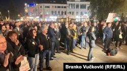 Protest u Čačku jedan je u nizu onih koji su proteklih nekoliko meseci organizovani u gradovima širom Srbije, 24. oktobar 2024.