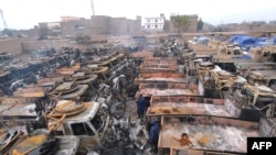 Hundreds of trucks with supplies for troops in Afghanistan have been destroyed around Peshawar this month.