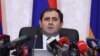 Armenia - Defense Minister Suren Papikian speaks during a press conference in Yerevan, January 15, 2025.