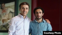 Bidzina Ivanishvili (left), leader of the Georgian Dream opposition coalition, and Georgian judoka Betkil Shukvani, posed for a photograph ahead of the Olympics.