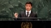 Владимир Зеленский во время выступления на сессии Генеральной ассамблеи ООН. Нью-Йорк, 25 сентября 2019 года