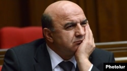 Armenia - Energy Minister Armen Movsisian attends a parliament session, Yerevan, 5Feb2014.