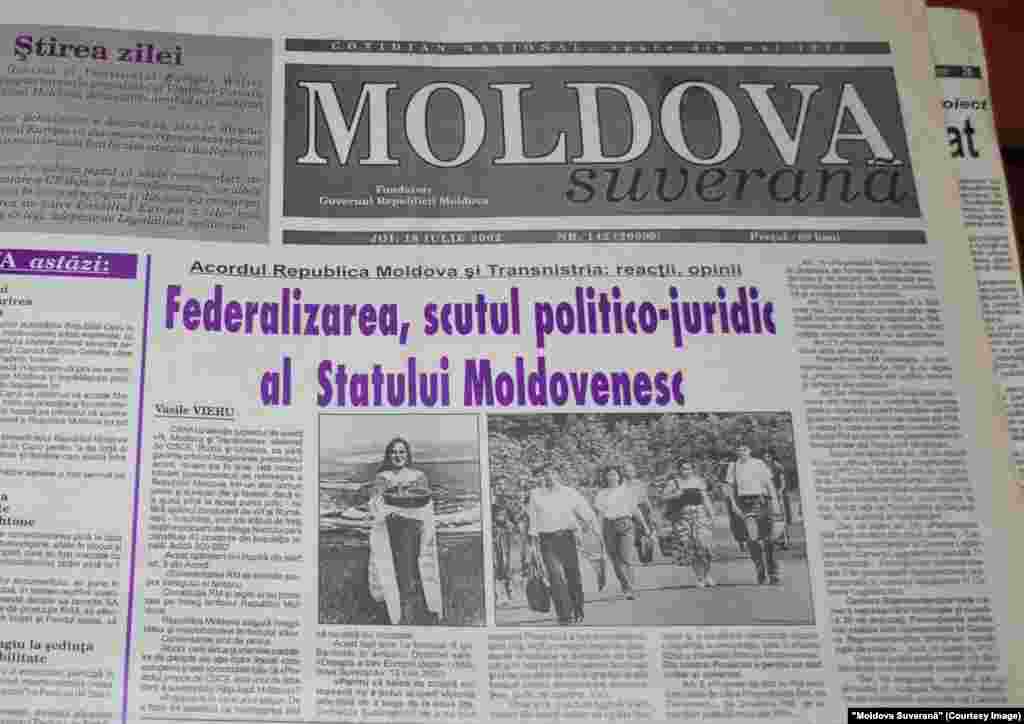 &quot;Moldova Suverană&quot;, 18 iulie 2002